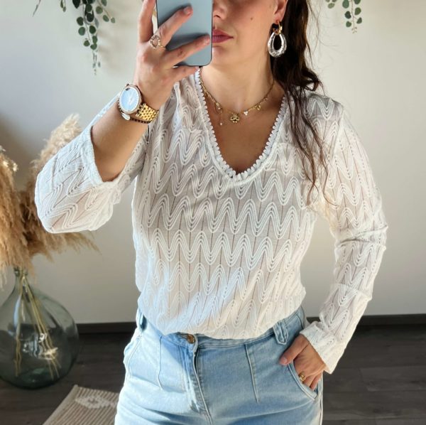Haut blanc Chic Vêtement Jura Boutique Dole