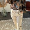 Pantalon beige, vêtement femme, boutique dole,