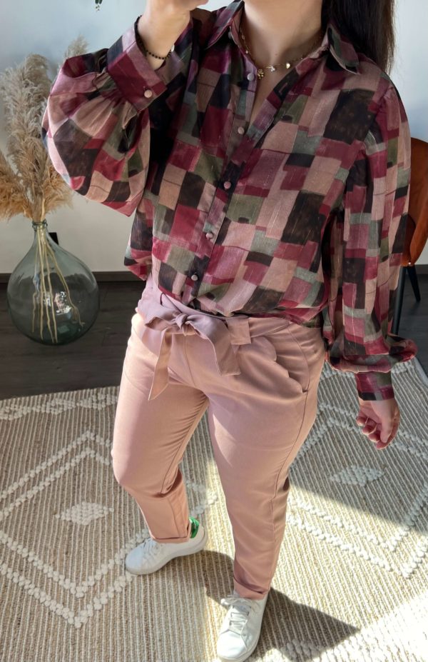 Pantalon rose, vêtement femme, boutique dole,