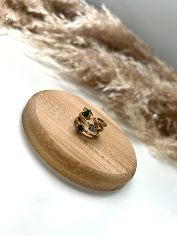 Bague acier inoxydable pierres naturelles boutique à dole bijoux femme