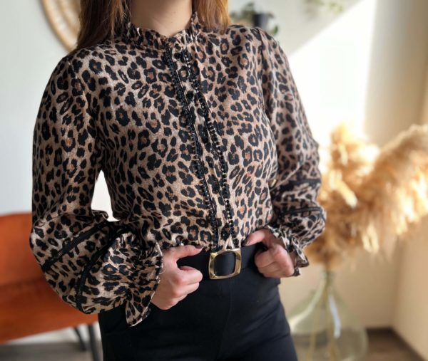 Chemisier, léopard, tendance, boutique à dole, vêtement femme
