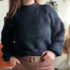 pull, noir, épais, hiver, boutique à dole, vêtements femme
