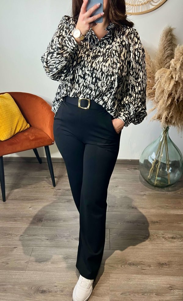 chemisier, noir, blanc, motifs, boutique en ligne, vêtement femme, dole, jura