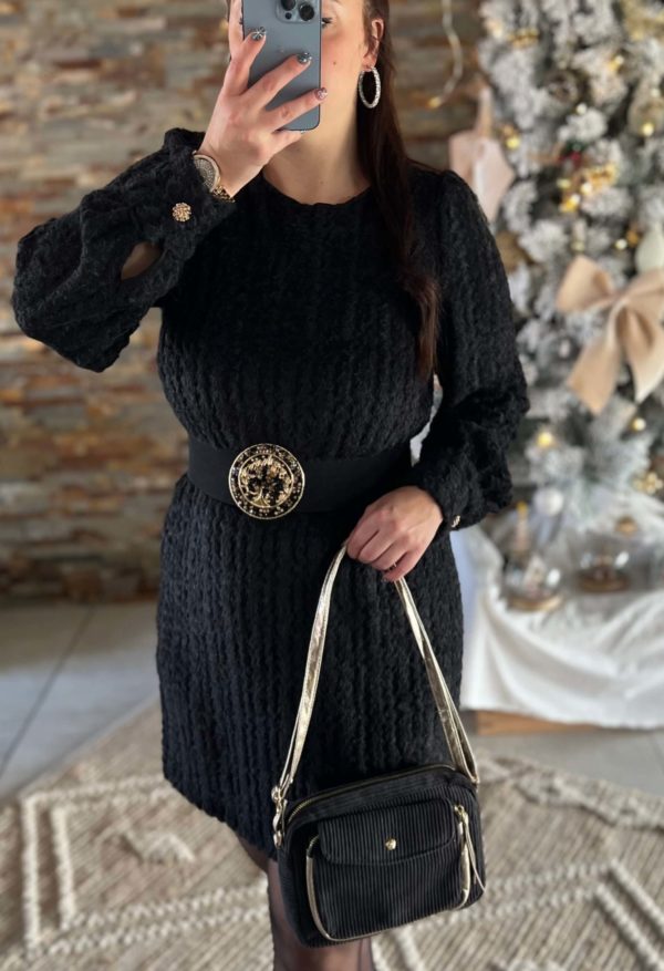 Robe, noir, hiver, boutique à dole, vêtements femme