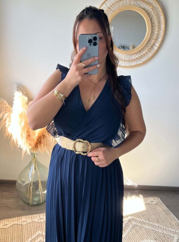 Robe longue, plissée, vêtement femme, boutique à dole