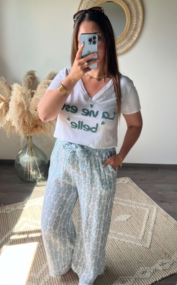 T-shirt, pantalon, gilet, gaze de coton, vêtements femme, boutique à dole