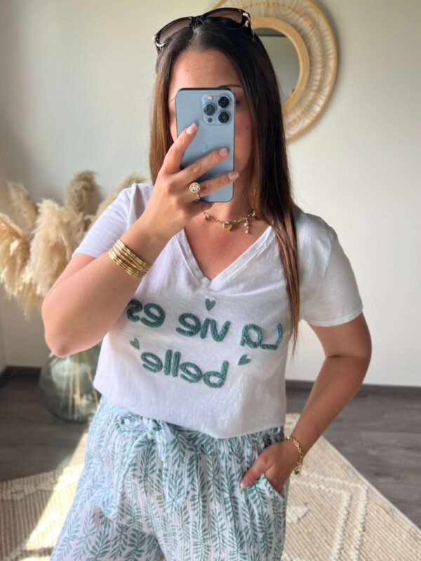T-shirt, pantalon, gilet, gaze de coton, vêtements femme, boutique à dole