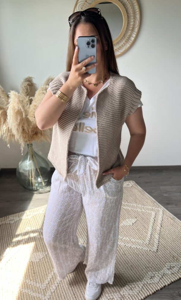 T-shirt, pantalon, gilet, gaze de coton, vêtements femme, boutique à dole