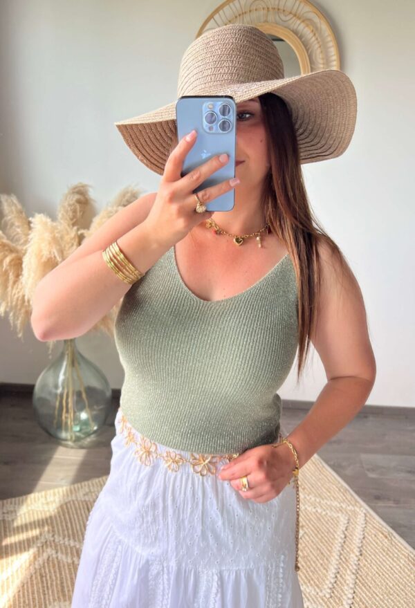 Débardeur, paillettes, vêtement femme, boutique à dole