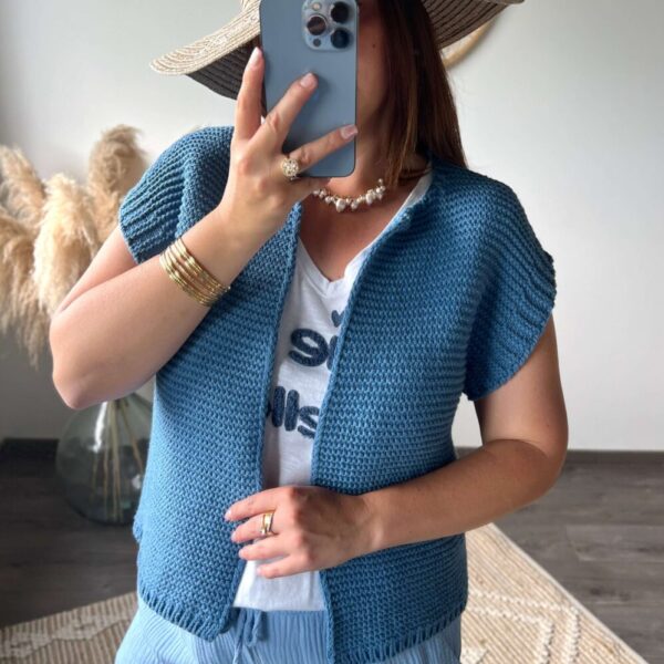 T-shirt, pantalon, gilet, gaze de coton, vêtements femme, boutique à dole