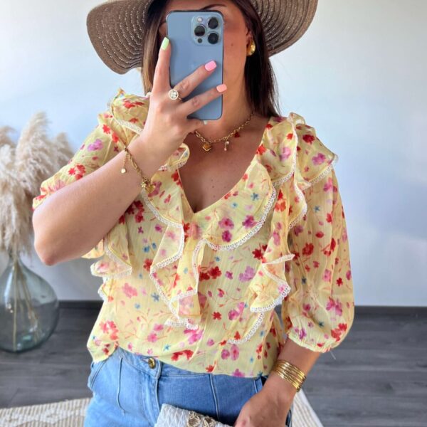 blouse, été, courte, boutique en ligne, boutique à dole, vêtements femme